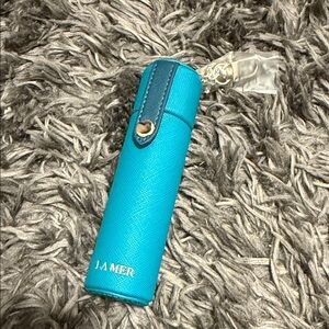 La Mer Teal and Blue Lipstick Case